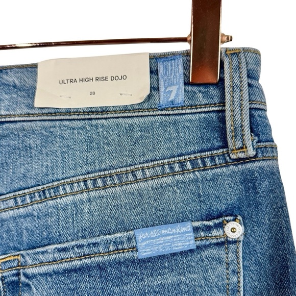 NEW NWT 7 for All Mankind Ultra High Rise Dojo Jeans Beauty Trouser Fig Leaf - Picture 11 of 15